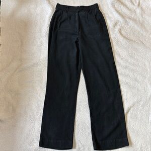 Irka Vintage Raw Silk Black Dress Pants, size XS, EUC, 1980’s high waisted